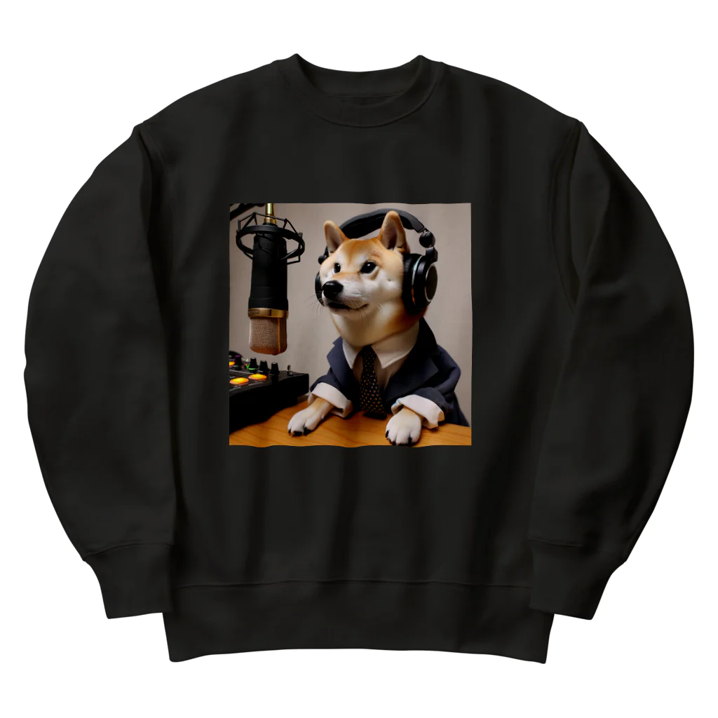 0416artの柴犬ラジオ Heavyweight Crew Neck Sweatshirt