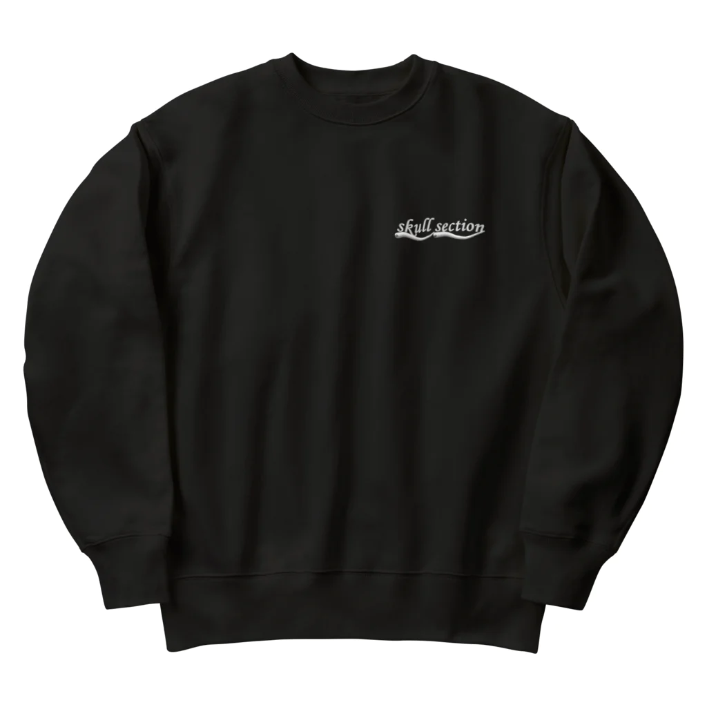 Skull sectionのバイクとガイコツ（黒メイン） Heavyweight Crew Neck Sweatshirt