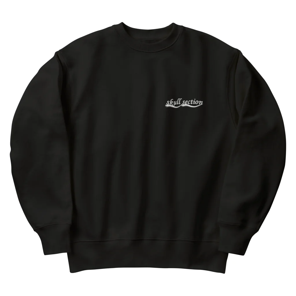 Skull sectionのバイクとドクロ（黒メイン） Heavyweight Crew Neck Sweatshirt