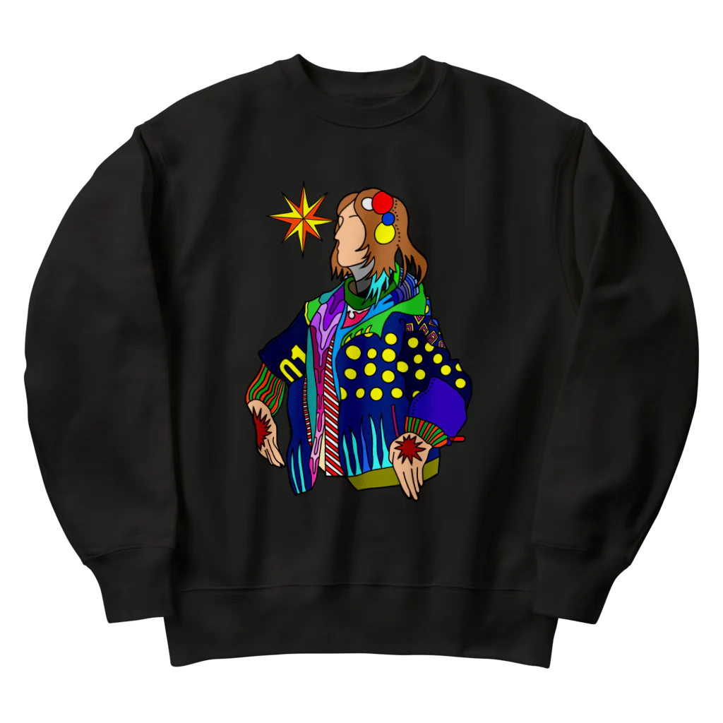 NANNANOーナンナノーのSTAR-HANDS GIRL Heavyweight Crew Neck Sweatshirt