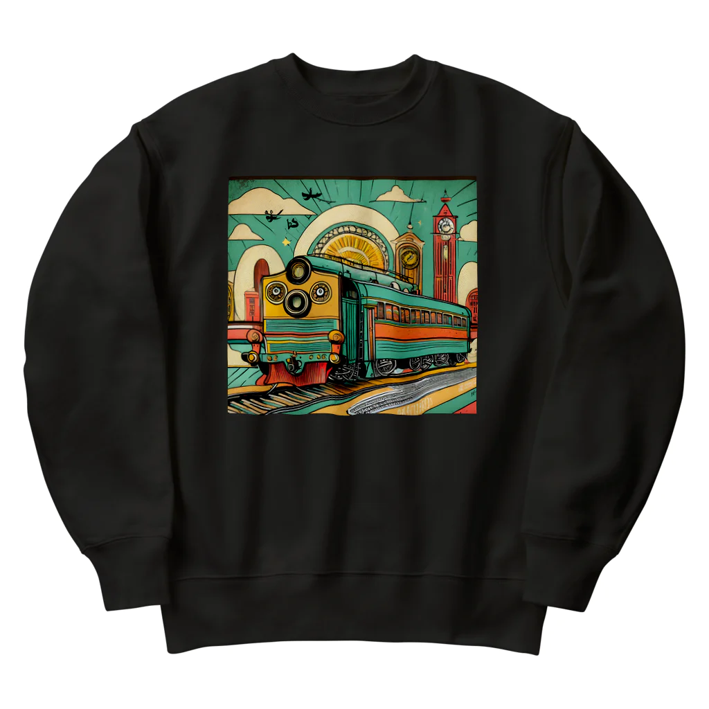 のんびりアート工房のレトロファッション Heavyweight Crew Neck Sweatshirt