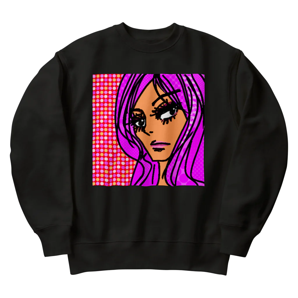 1000srk_のPINK女子 Heavyweight Crew Neck Sweatshirt