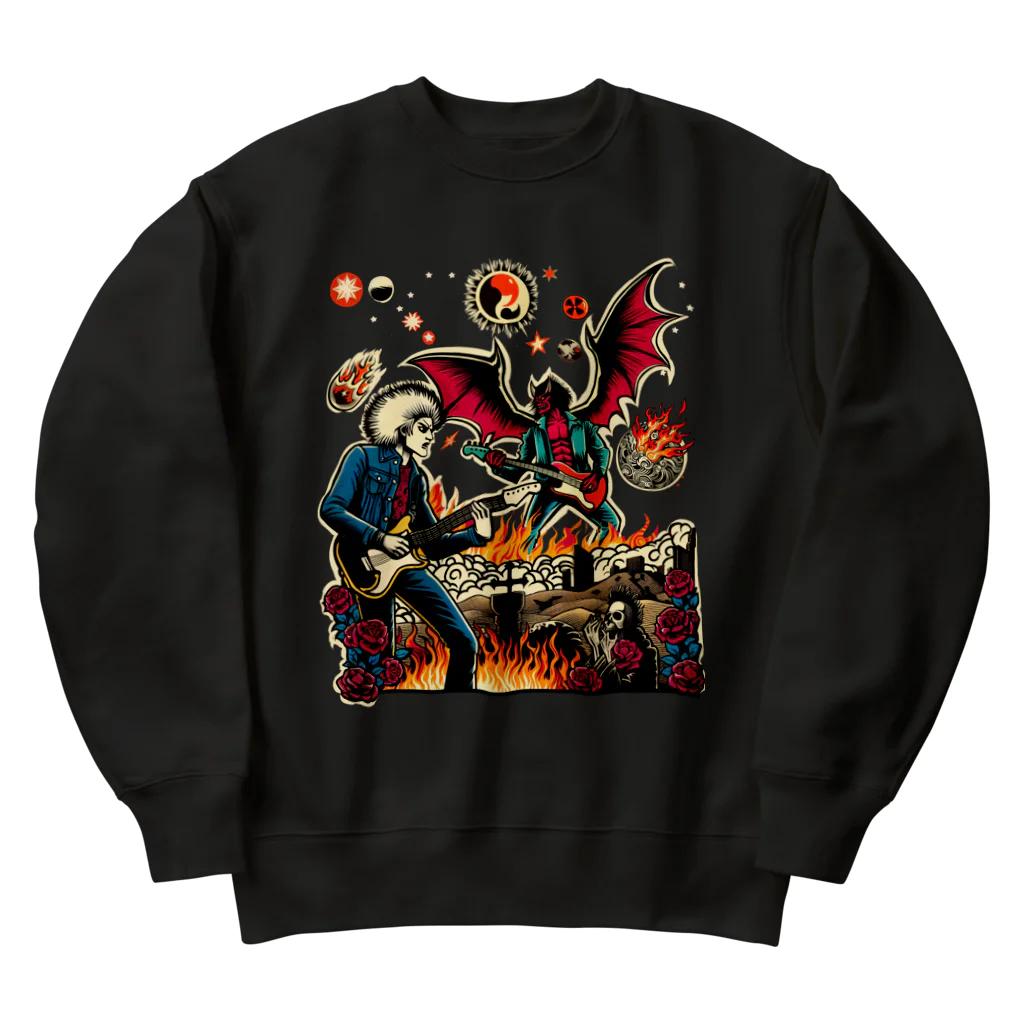 UNchan(あんちゃん)    ★unlimited★の悪魔とランデブー Heavyweight Crew Neck Sweatshirt