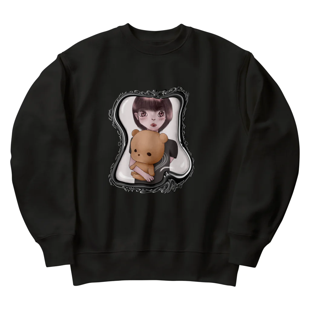 アリーの服屋さんの鏡越しの少女 Heavyweight Crew Neck Sweatshirt