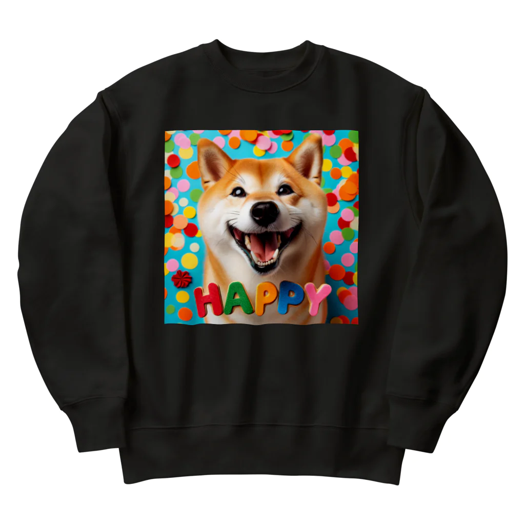 ANTARESの今日もハッピーな柴犬 Heavyweight Crew Neck Sweatshirt