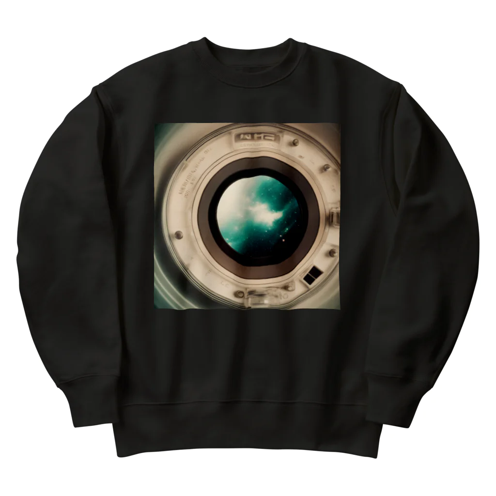 テフラんずの窓の外は宇宙 Heavyweight Crew Neck Sweatshirt