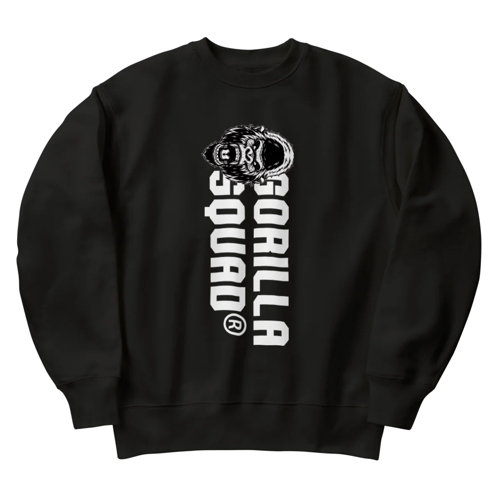 GORILLA SQUAD 公式ノベルティショップのアングリーゴリラ ロゴ縦 Heavyweight Crew Neck Sweatshirt