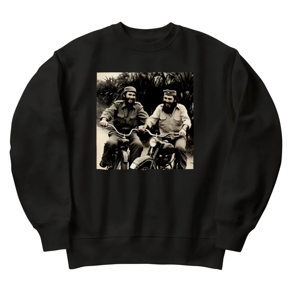 westside storeのI wish there was a world like this. "Fidel Castro" and "Che Guevara." Heavyweight Crew Neck Sweatshirt