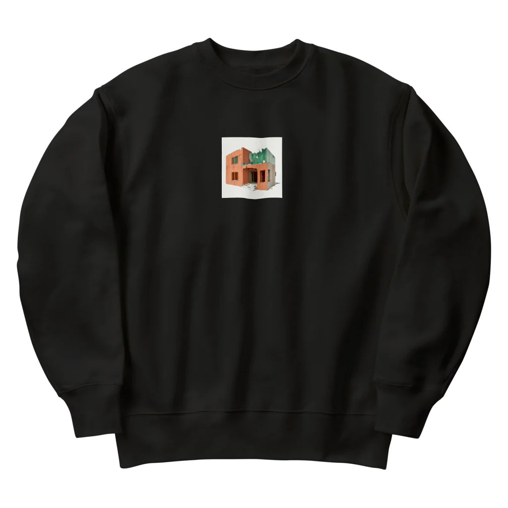 Buildingsの廃墟 1 Heavyweight Crew Neck Sweatshirt