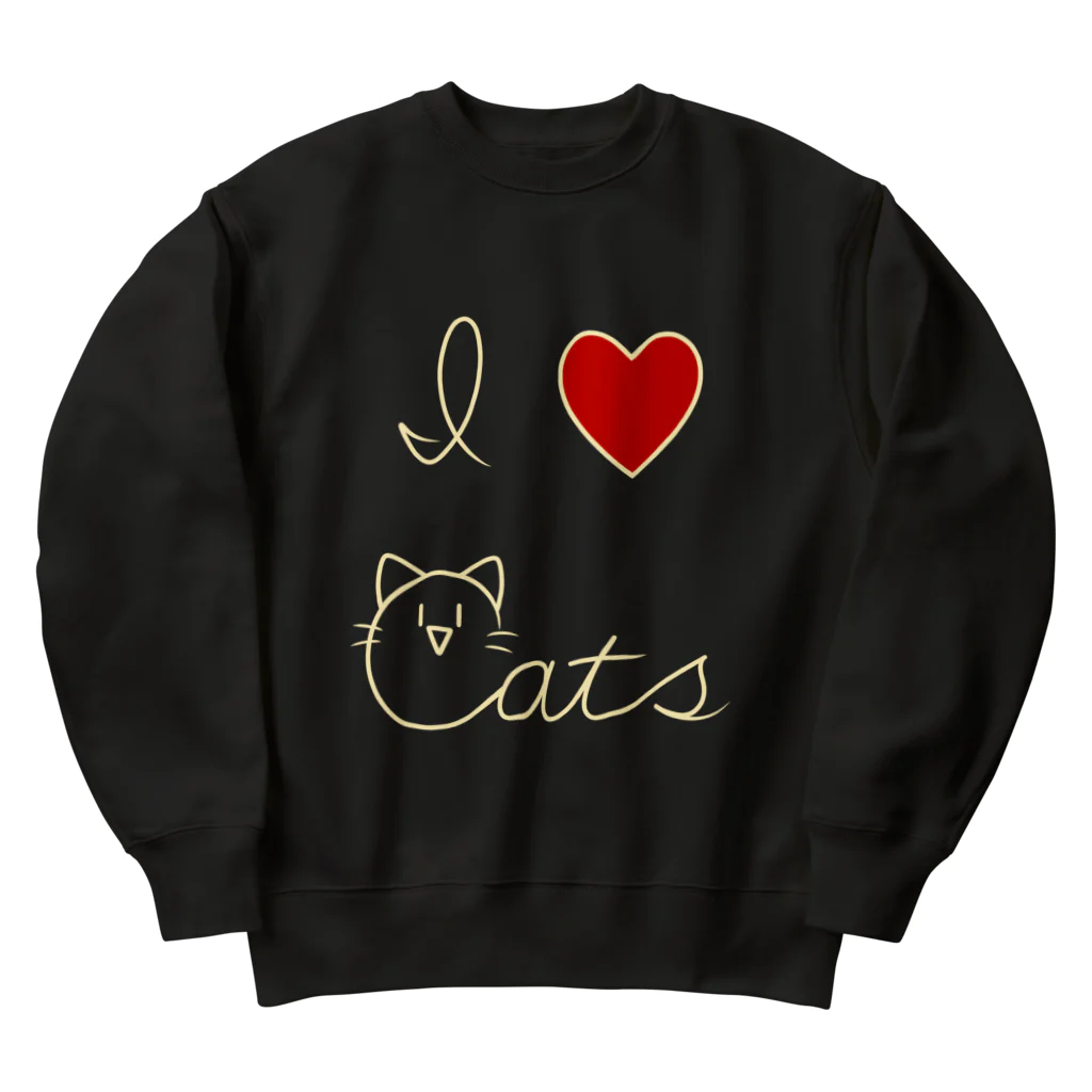 ちょこフォンデュのl ♡ Cats ホワイトチョコカラー ヘビーウェイトスウェット