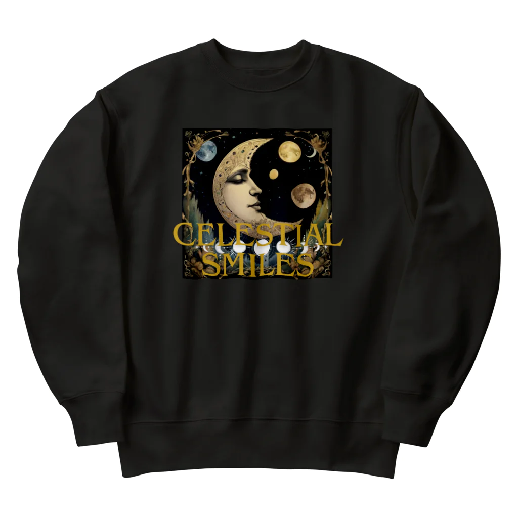 Mellow-Skyの「Celestial Smiles（天空の微笑み）」 Heavyweight Crew Neck Sweatshirt