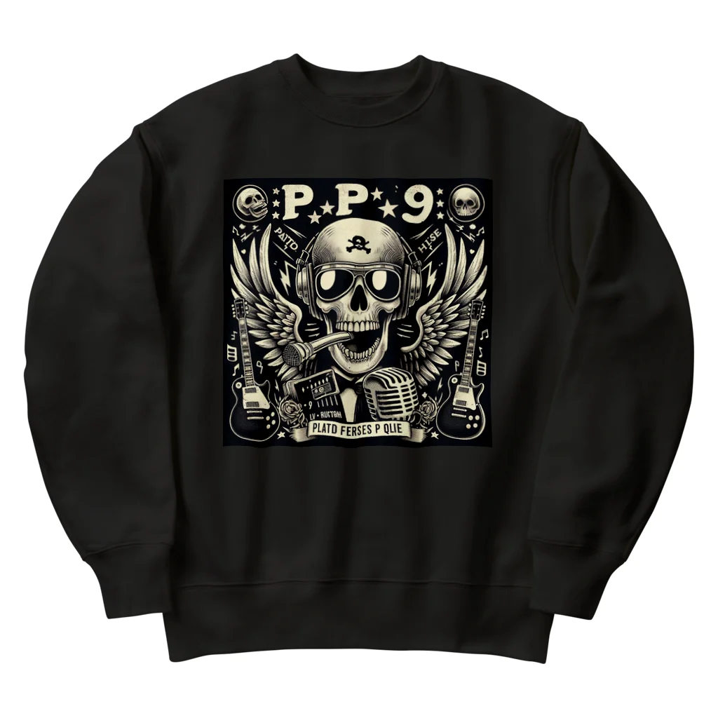 Prosperous Peony 6のバンド風Tシャツ　髑髏 Heavyweight Crew Neck Sweatshirt