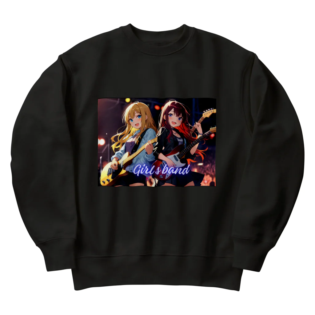 HokutoKenのガールズバンド！ Heavyweight Crew Neck Sweatshirt