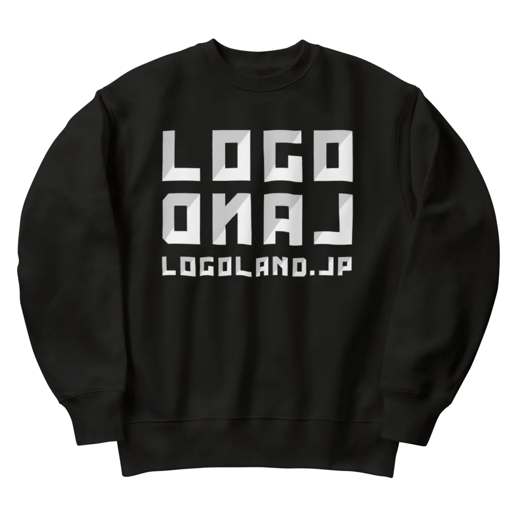 AEDIのLogoLand White Logoland.jp Logo V2（ロゴランド ホワイト logoland.jp ロゴ V2 ） Heavyweight Crew Neck Sweatshirt