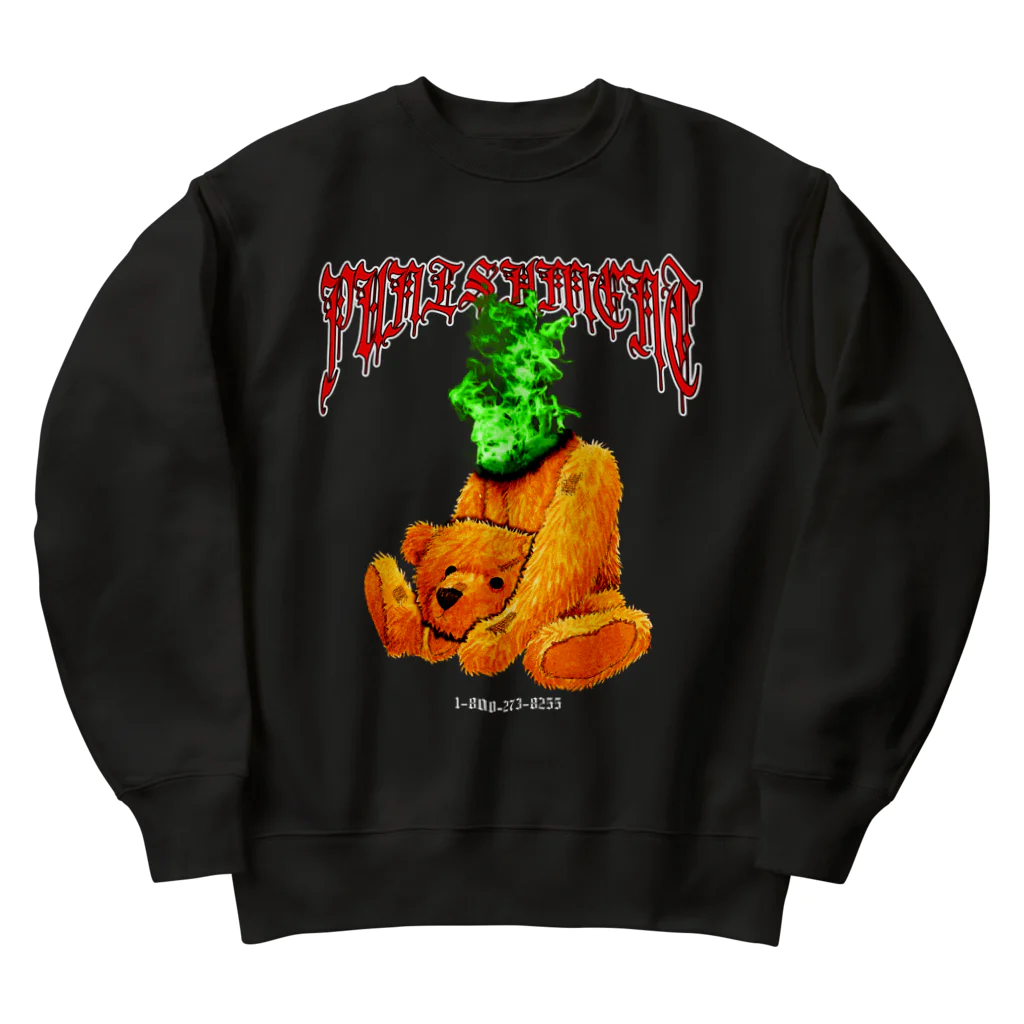 YOUJIN -ART GALLERY-のPUNISHMENT "BEAR" Heavyweight Crew Neck Sweatshirt