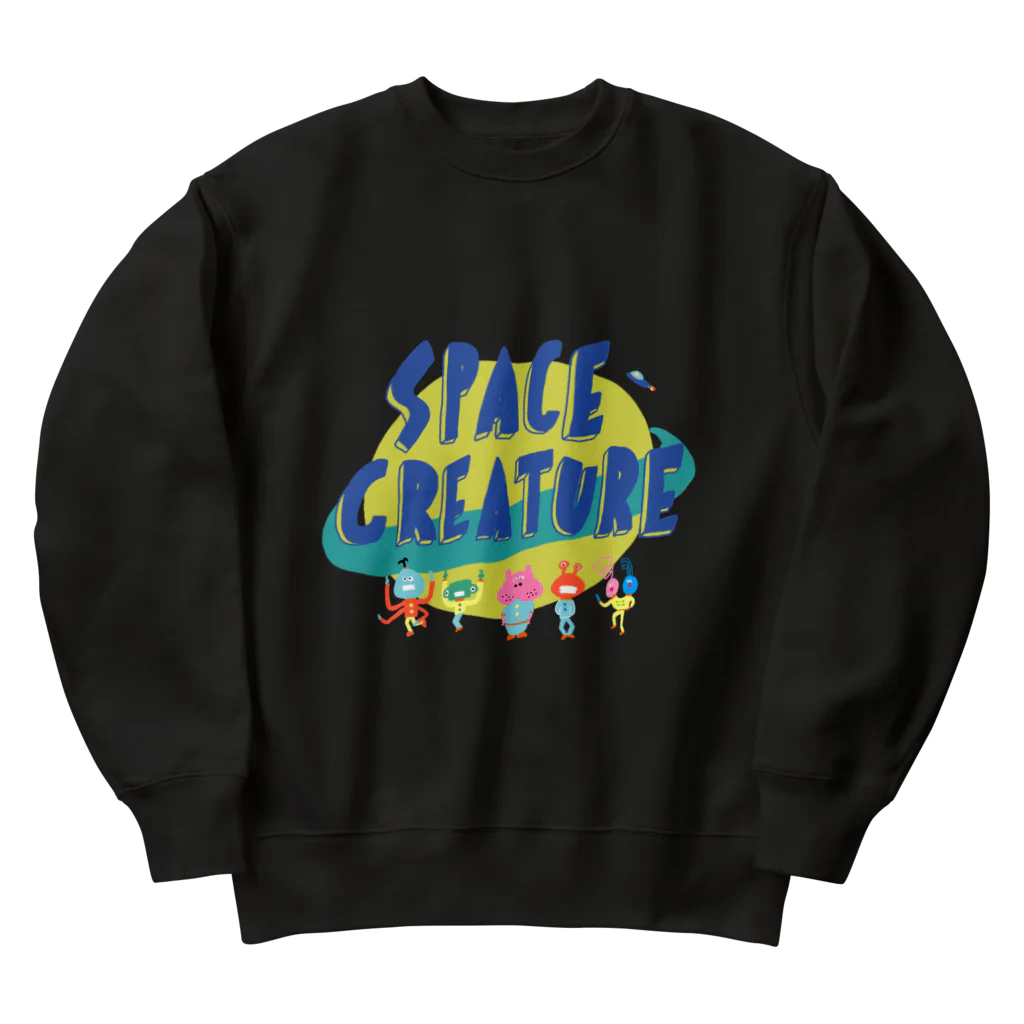 あいこシャキーンのSpace creature Heavyweight Crew Neck Sweatshirt