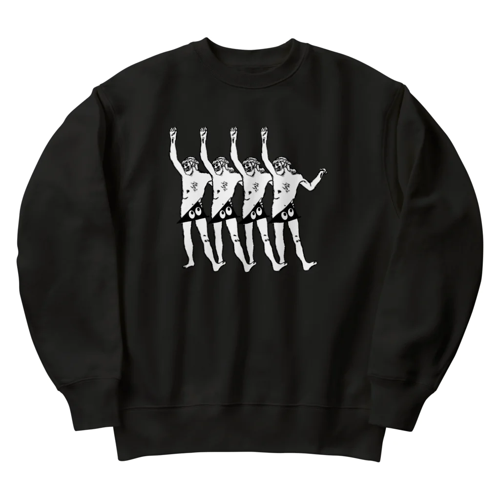 stereovisionの踊るキリスト+局部にはスリスリくん Heavyweight Crew Neck Sweatshirt