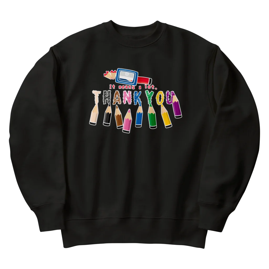 イラスト MONYAAT のCT155　ちびた色鉛筆*B Heavyweight Crew Neck Sweatshirt