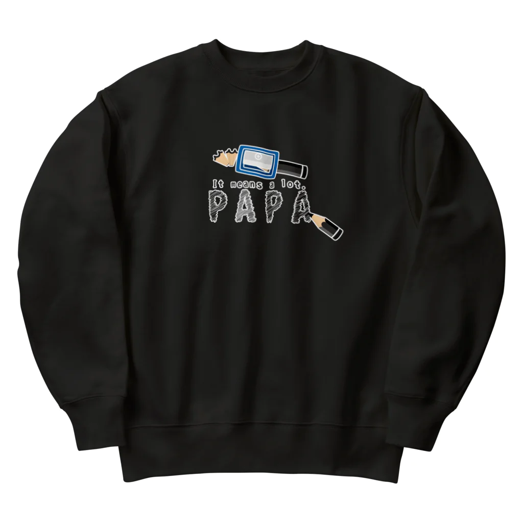 イラスト MONYAAT のちびた鉛筆 PAPA*D Heavyweight Crew Neck Sweatshirt