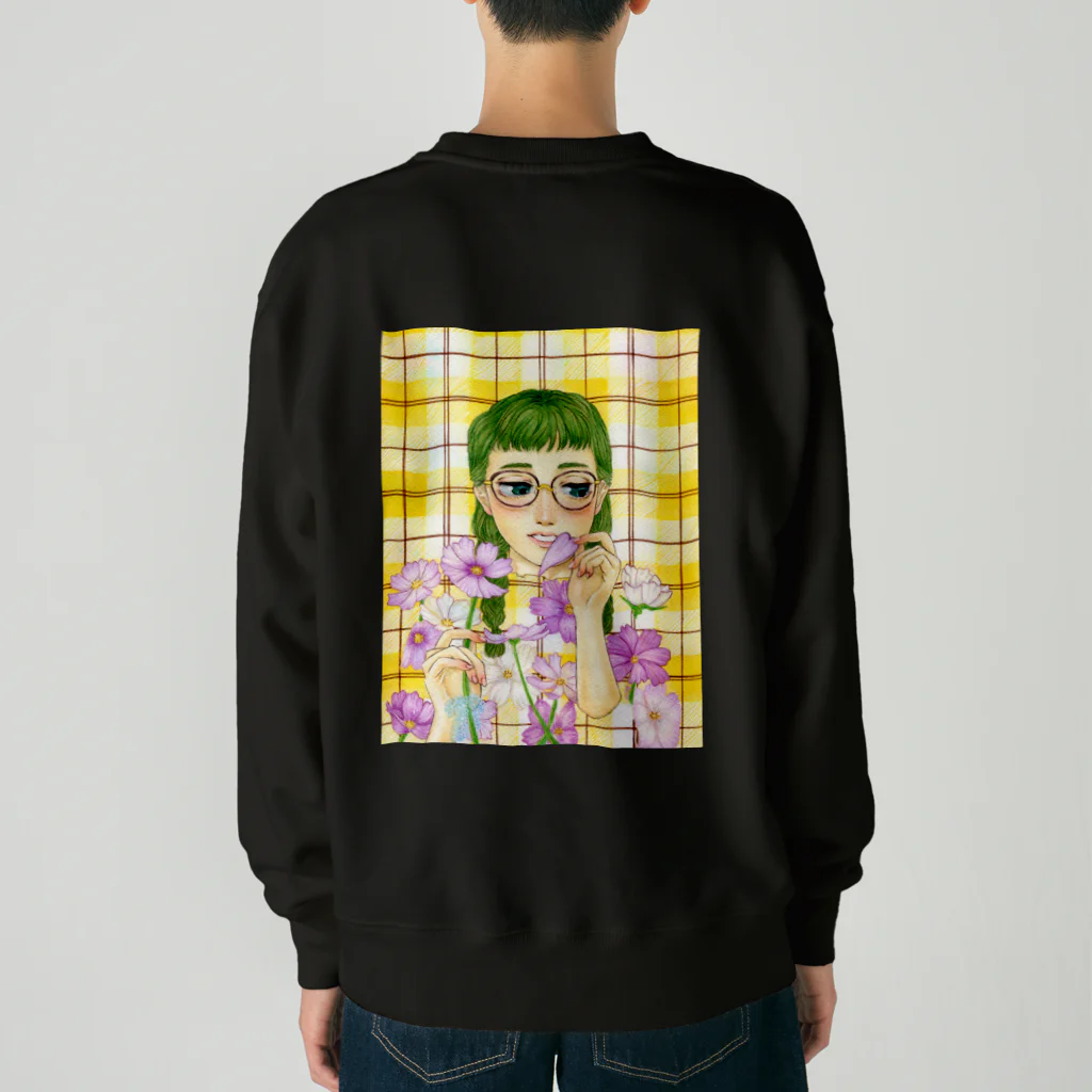 オーカワ真依の乙女心と秋の花 Heavyweight Crew Neck Sweatshirt