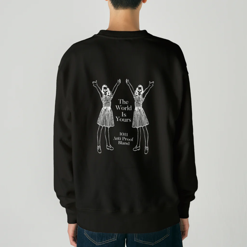 1011 Anti Proof BlandのThe World Is Yours 2 Heavyweight Crew Neck Sweatshirt