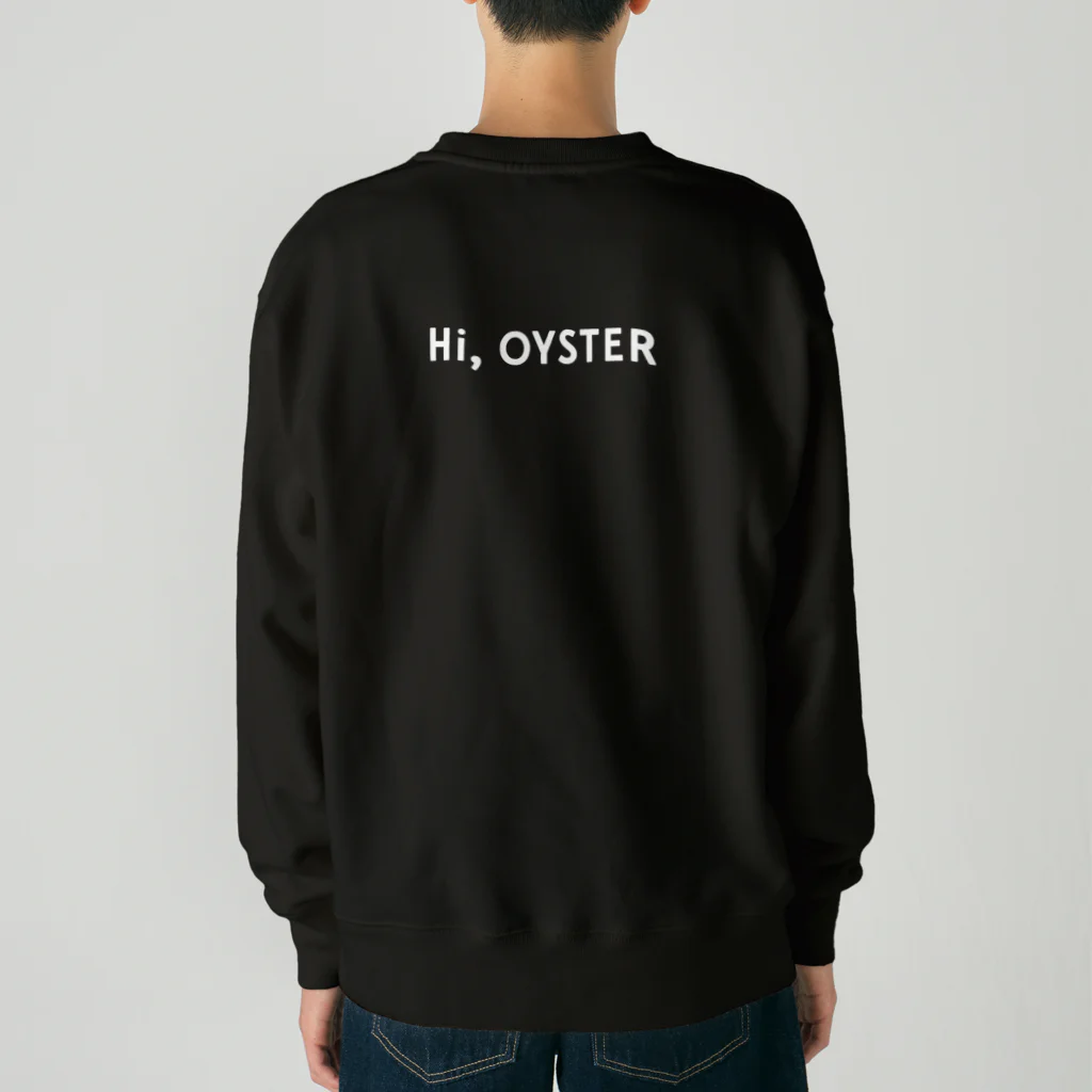 P≠Mの【曲線シリーズ_03】Hi, OYSTER_黒 Heavyweight Crew Neck Sweatshirt