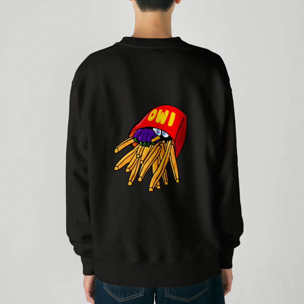 あやしいおばさん くろまめさんのランチ（チーズバーガー） Heavyweight Crew Neck Sweatshirt