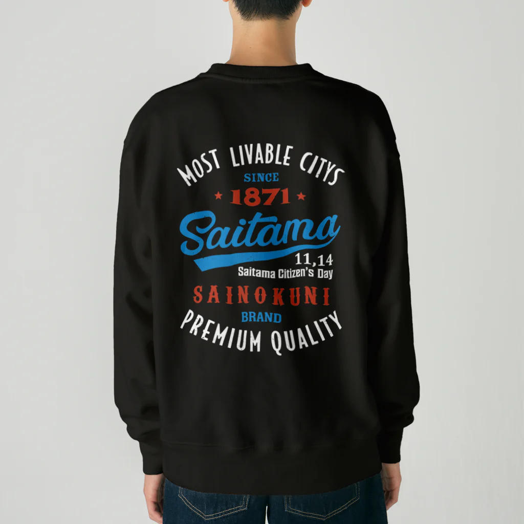 kg_shopの[★バック] Saitama -Vintage- (濃色Tシャツ専用) Heavyweight Crew Neck Sweatshirt