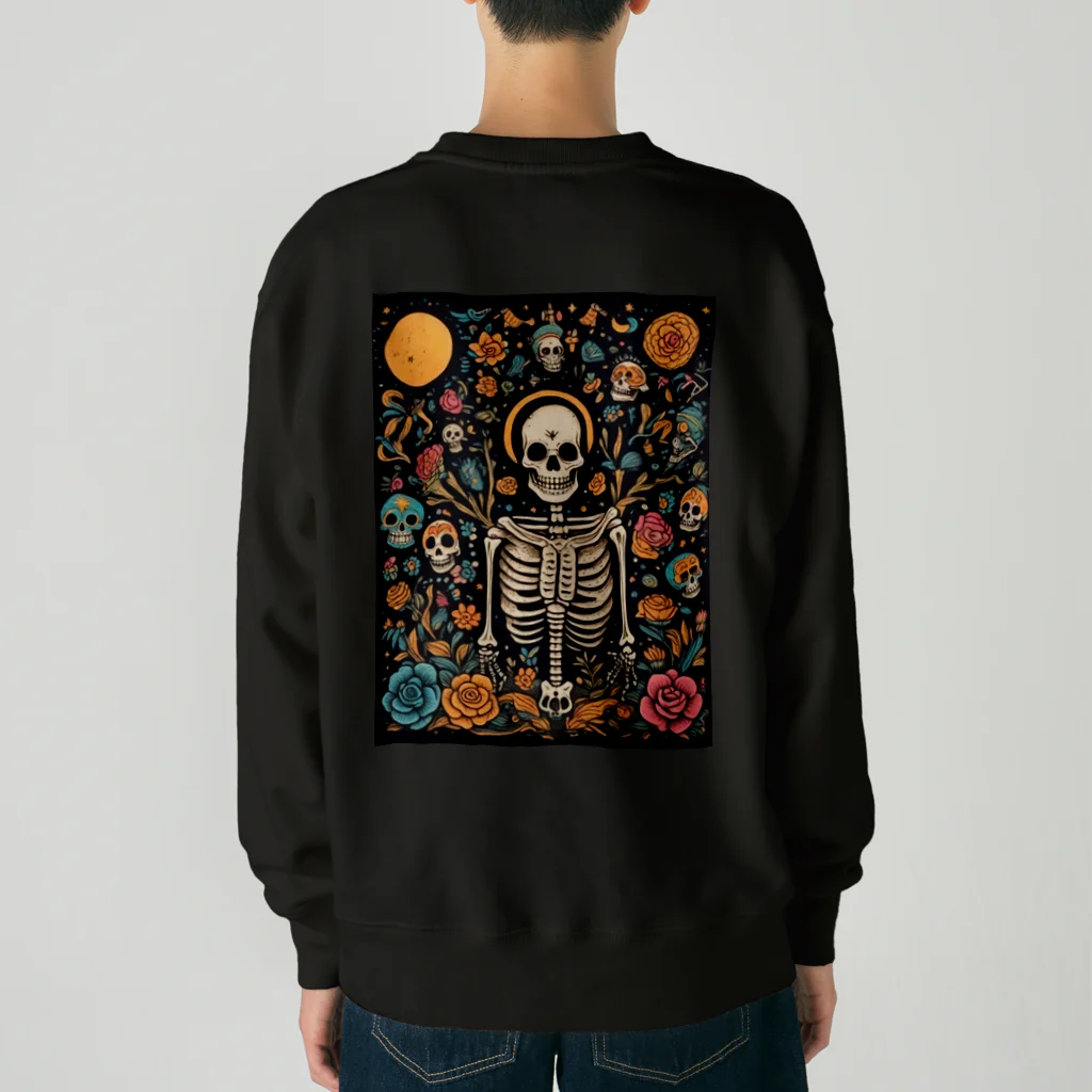 Skull sectionの月とドクロ Heavyweight Crew Neck Sweatshirt