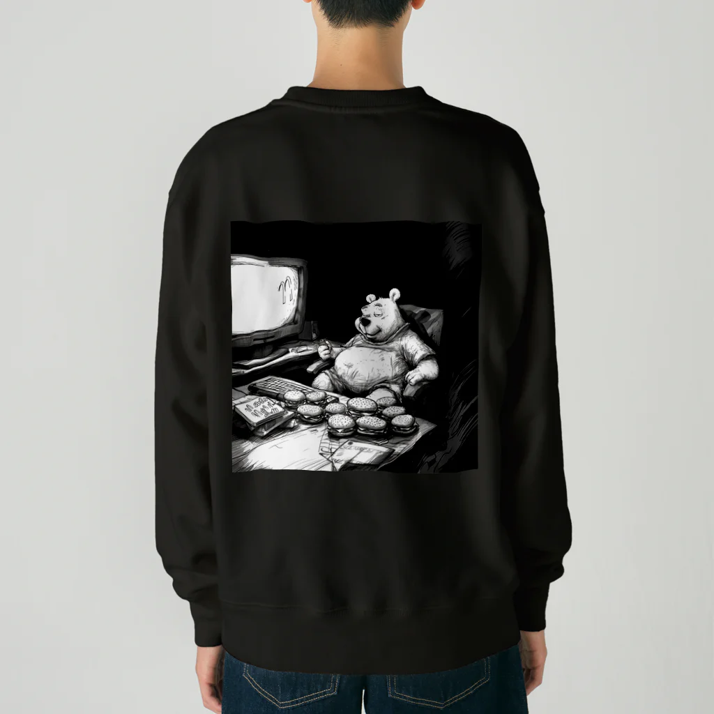 Paradoxの2024 Black edition Poor the pooh Heavyweight Crew Neck Sweatshirt