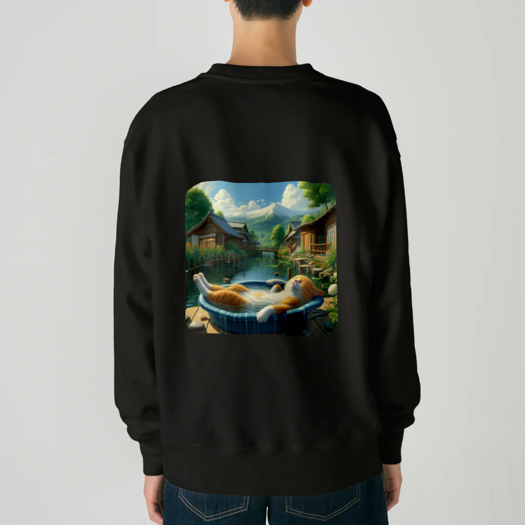 ニャーちゃんショップの眠りネコ Heavyweight Crew Neck Sweatshirt