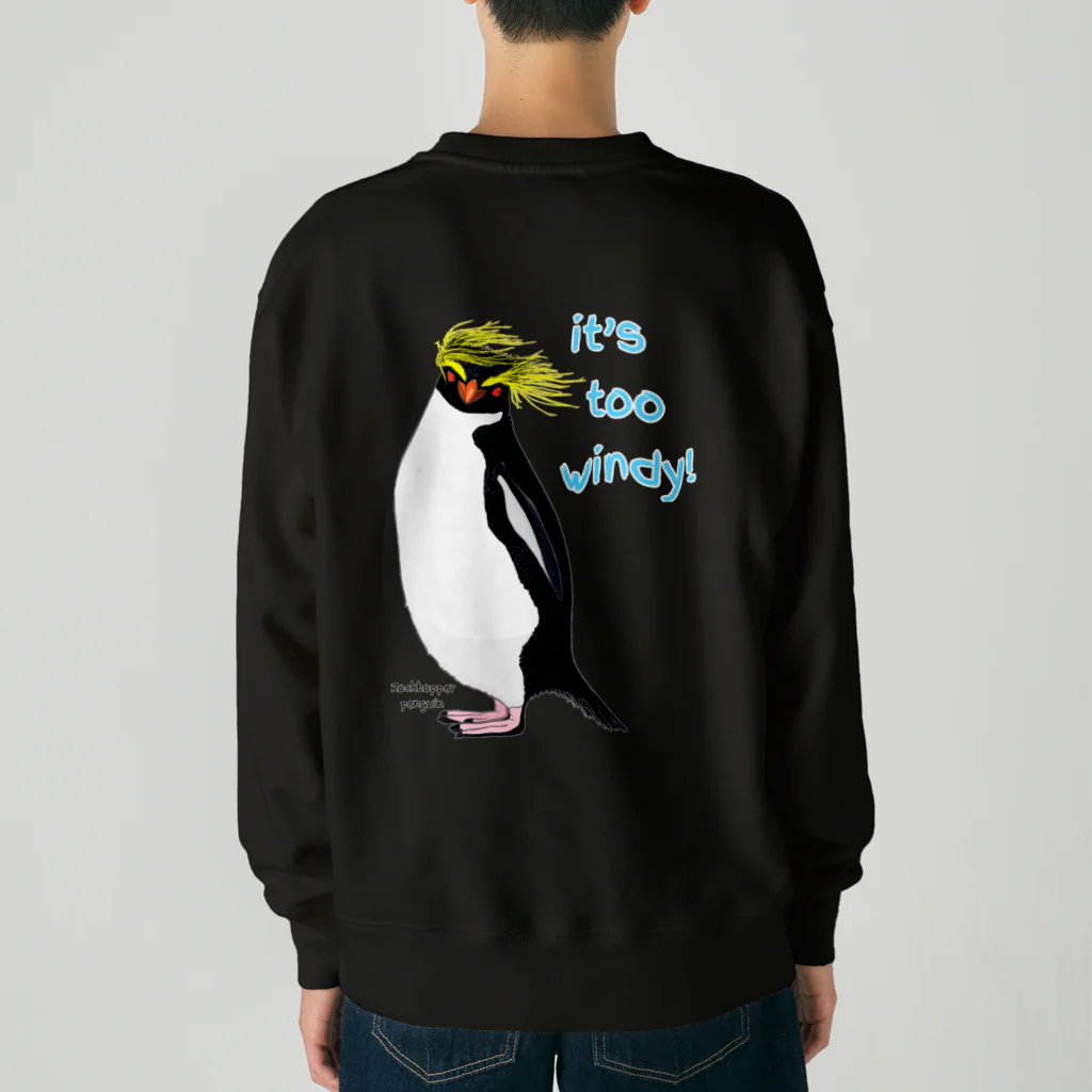 LalaHangeulのRockhopper penguin　(イワトビペンギン)　バックプリント Heavyweight Crew Neck Sweatshirt