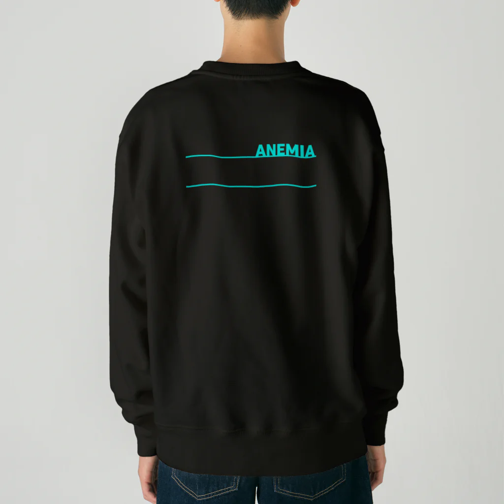 背中でアピールしてるのANEMIA 貧血 Heavyweight Crew Neck Sweatshirt