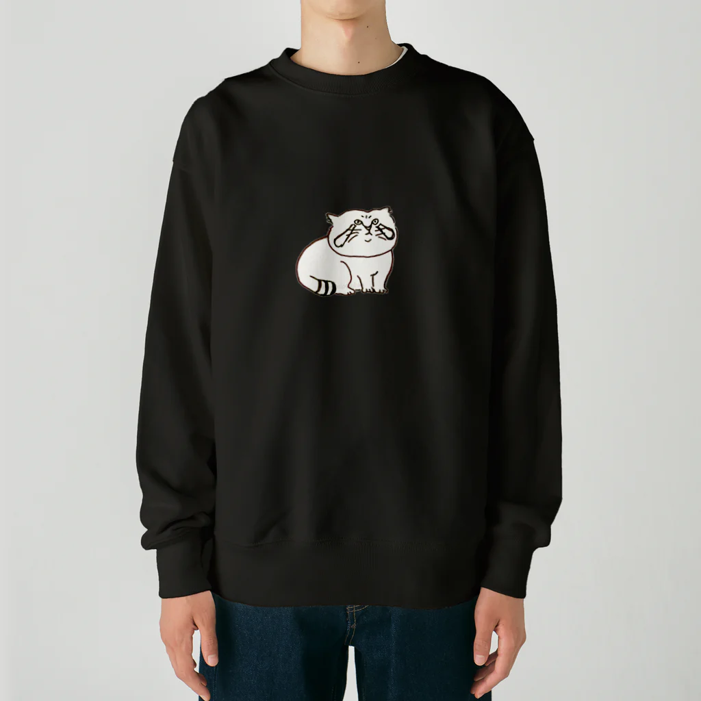 こいおか雑貨店のワンポイントまぬるねこ Heavyweight Crew Neck Sweatshirt