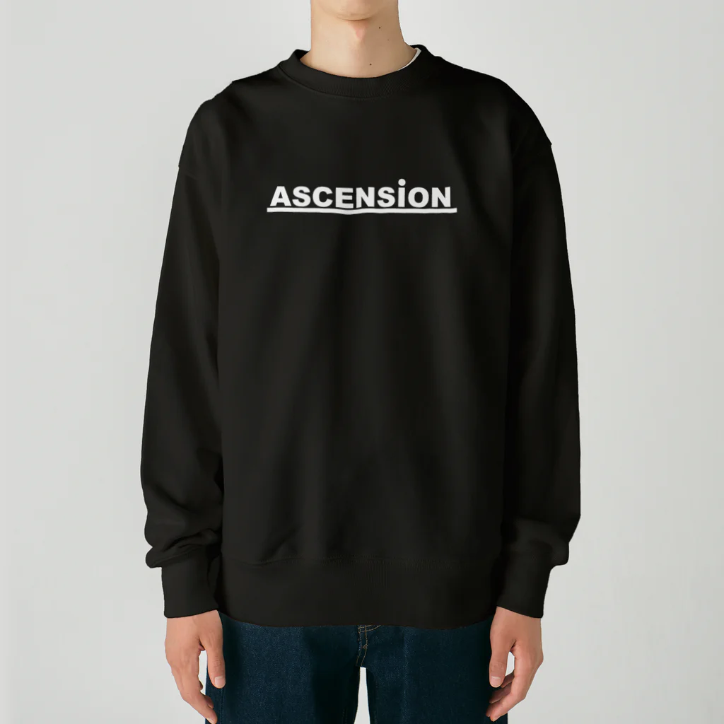 TシャツジャパンSUZURI店🇯🇵のアセンション（ASCENSION）白文字 ヘビーウェイトスウェット