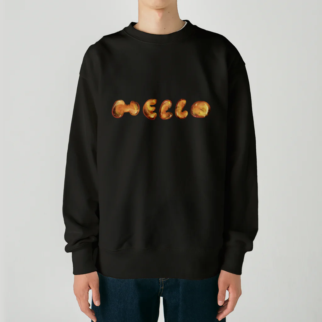 TOMOS martのHELLO琥珀 Heavyweight Crew Neck Sweatshirt