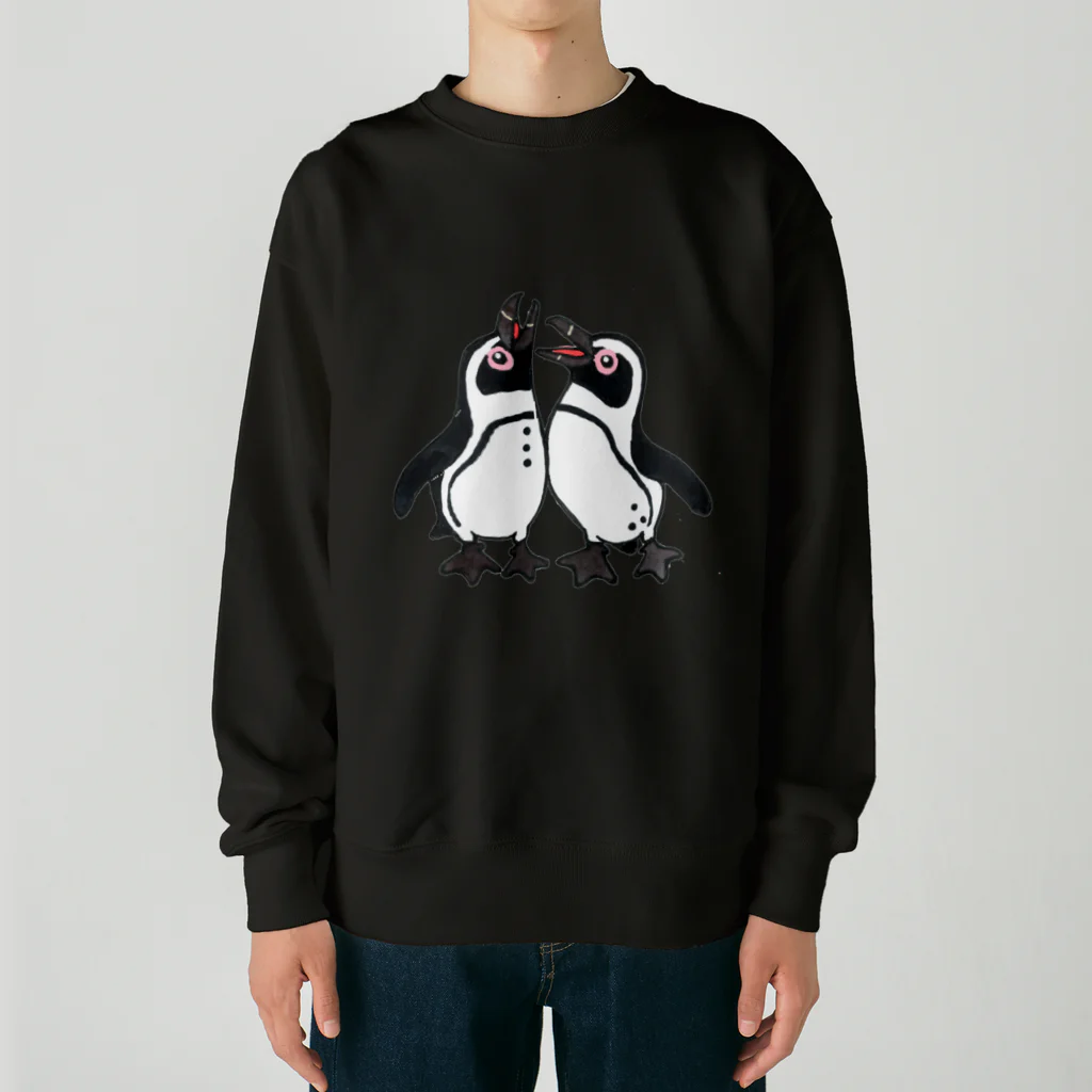 penguininkoの仲良く鳴き交わす🐧🐧 Heavyweight Crew Neck Sweatshirt