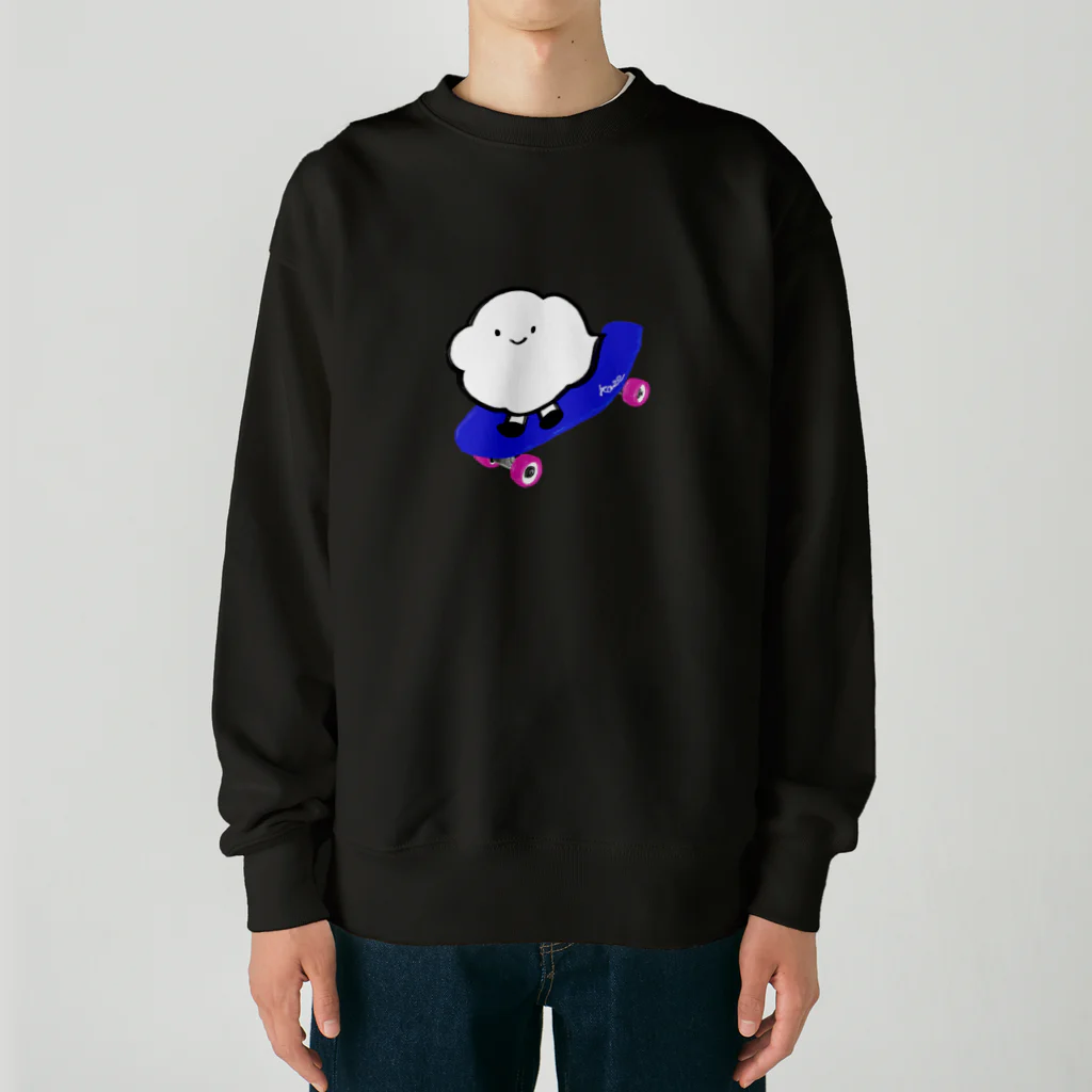 なまけものの風のスケボー風 Heavyweight Crew Neck Sweatshirt