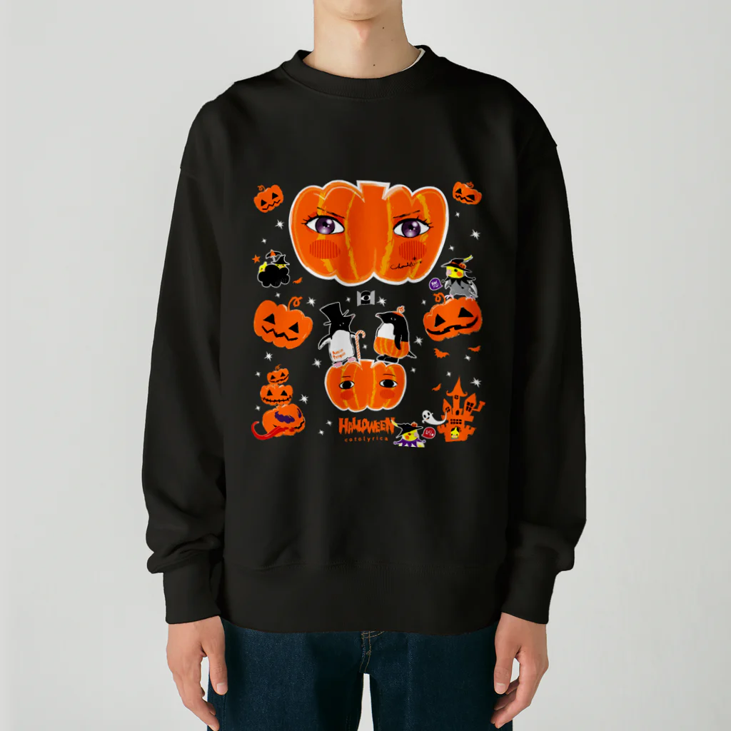 LittleLoroのTHE GREAT PUMPKIN カボチャ大王のお出まし アデリーペンギン オカメインコ Heavyweight Crew Neck Sweatshirt