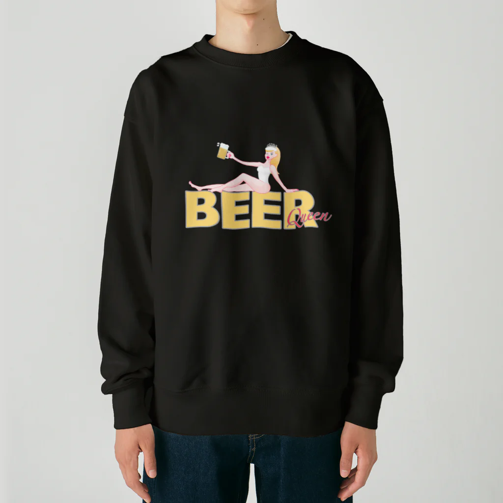 ミクフク屋さんのBEER queen Heavyweight Crew Neck Sweatshirt