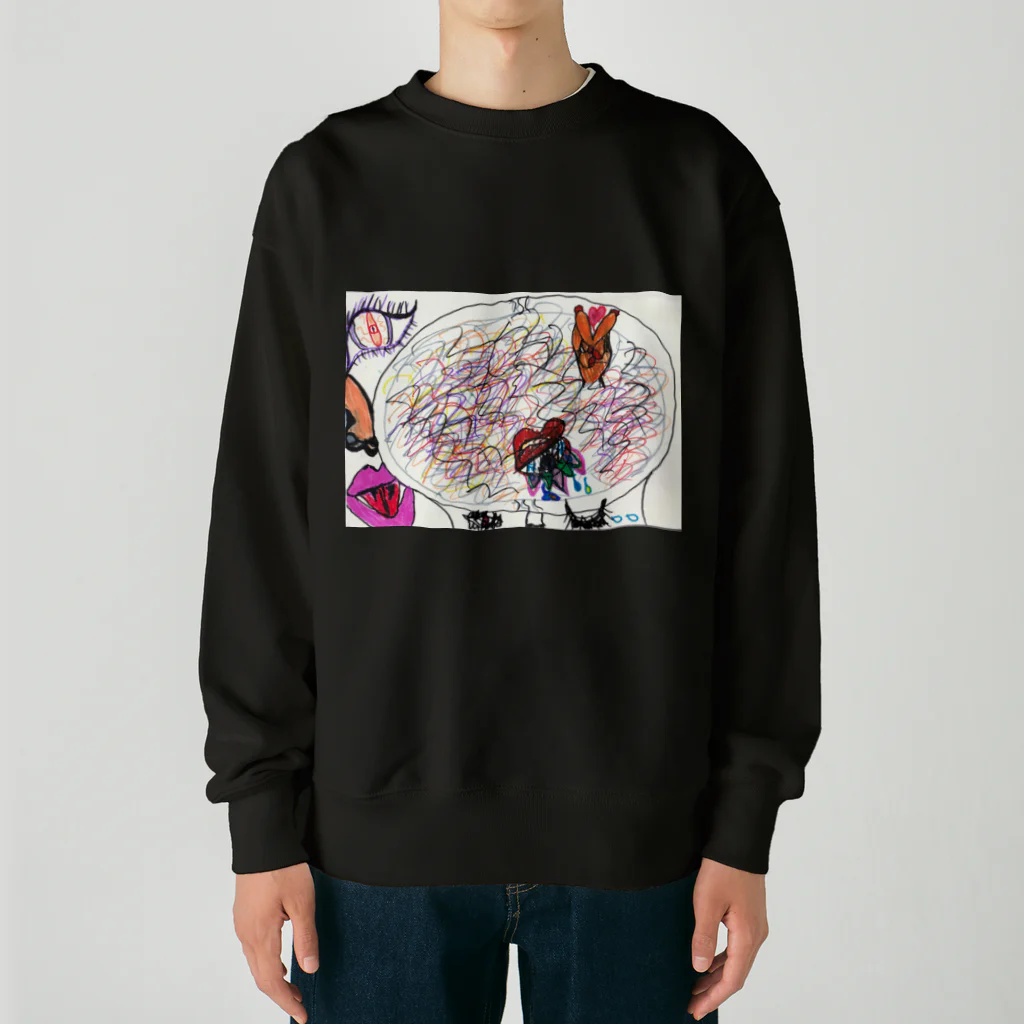 garageshopnoahの私の脳内の中 Heavyweight Crew Neck Sweatshirt