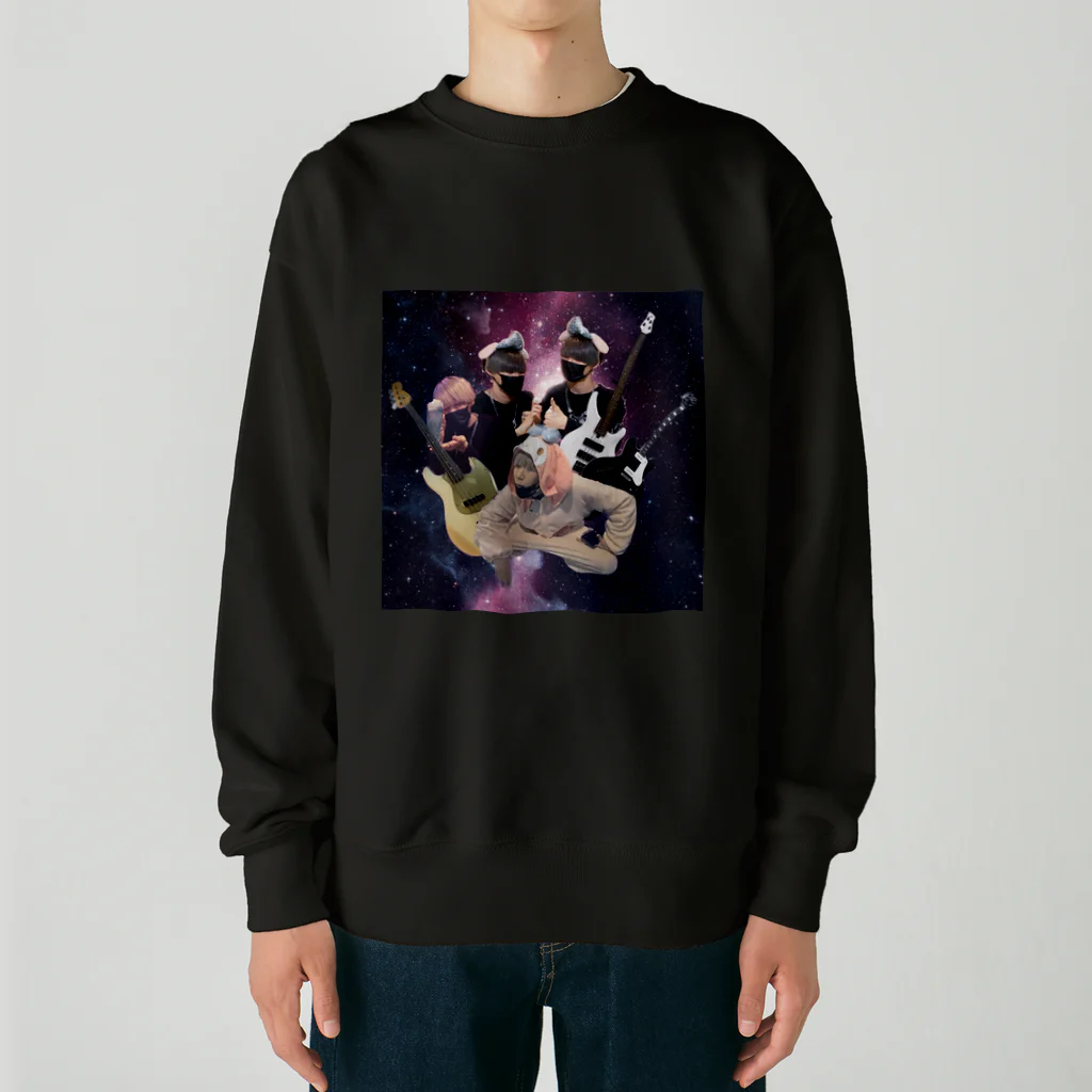 にゃのもののピョン･GALAXYT ねこ うさぎどし･ver Heavyweight Crew Neck Sweatshirt