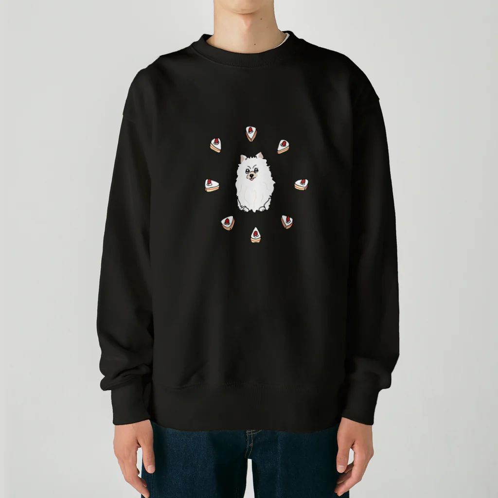 Hinanochin.shopのa pomeranian / shortcake Heavyweight Crew Neck Sweatshirt