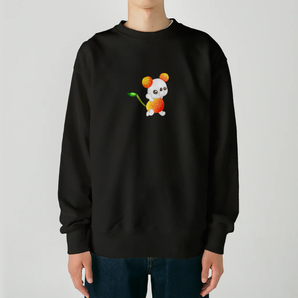 satoayaのアニマルカフェのフルーツアニマル　サクランボネズミ Heavyweight Crew Neck Sweatshirt