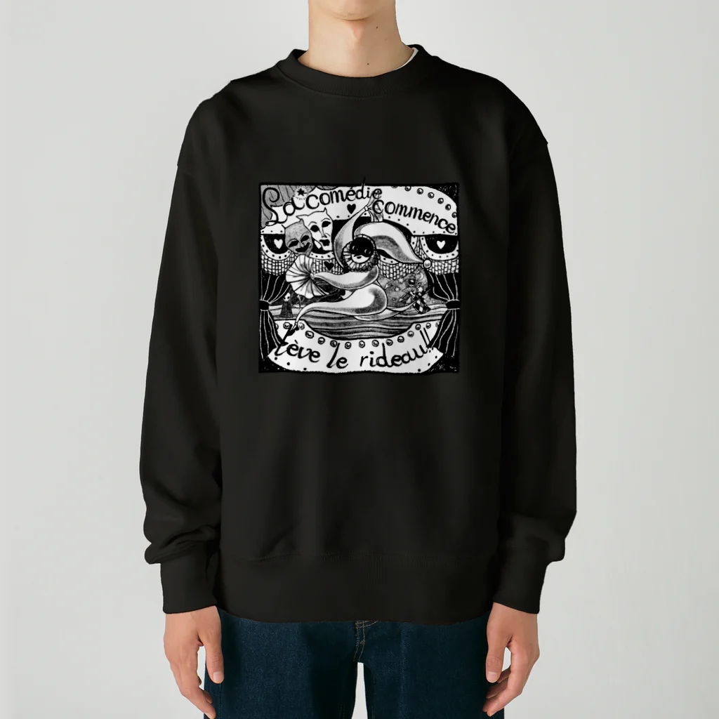 fragileのla comédie commence lève le rideau!! Heavyweight Crew Neck Sweatshirt