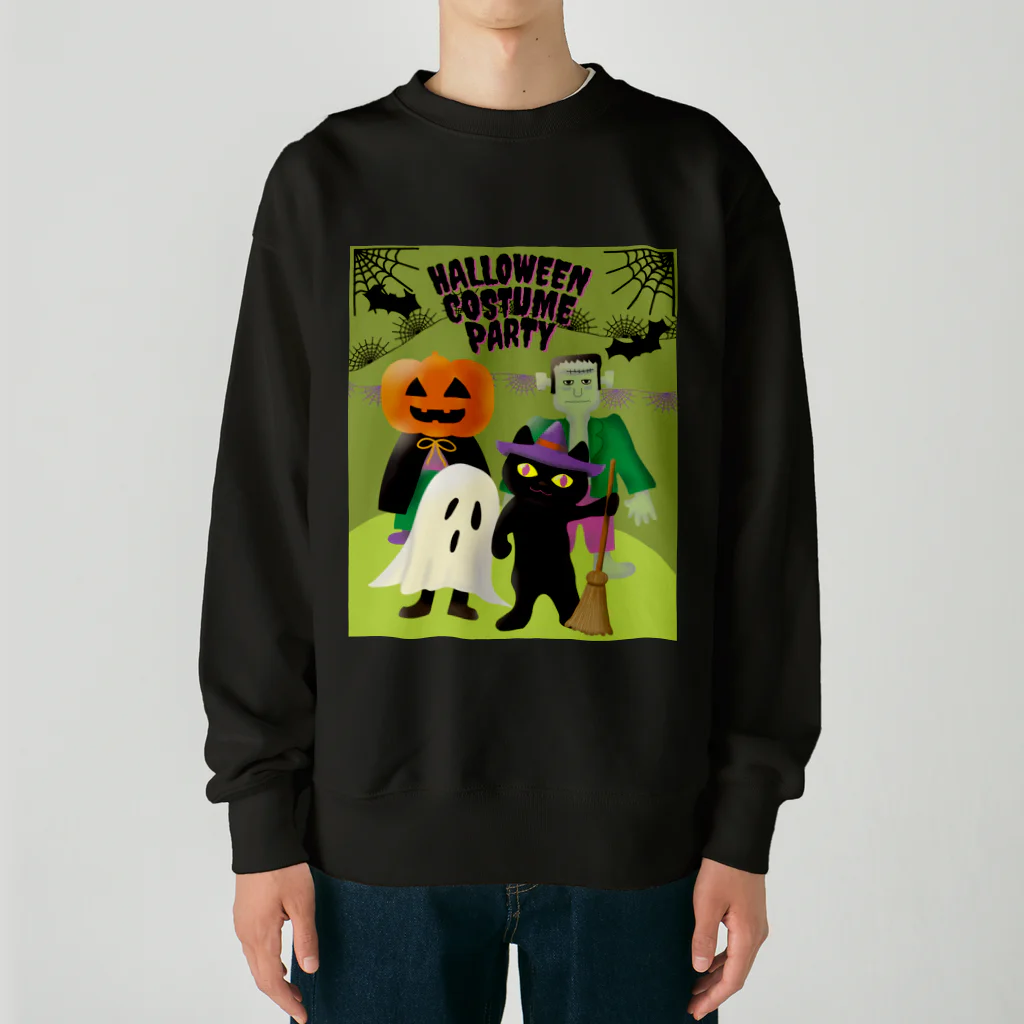 satoharuのハロウィンの仮装パーティー Heavyweight Crew Neck Sweatshirt