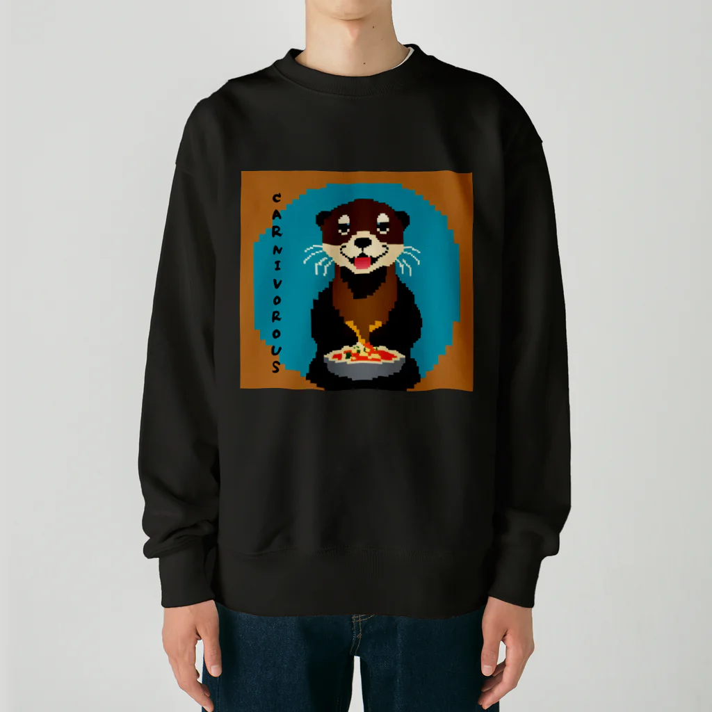 I'm Pixelのグルメなオッター Heavyweight Crew Neck Sweatshirt