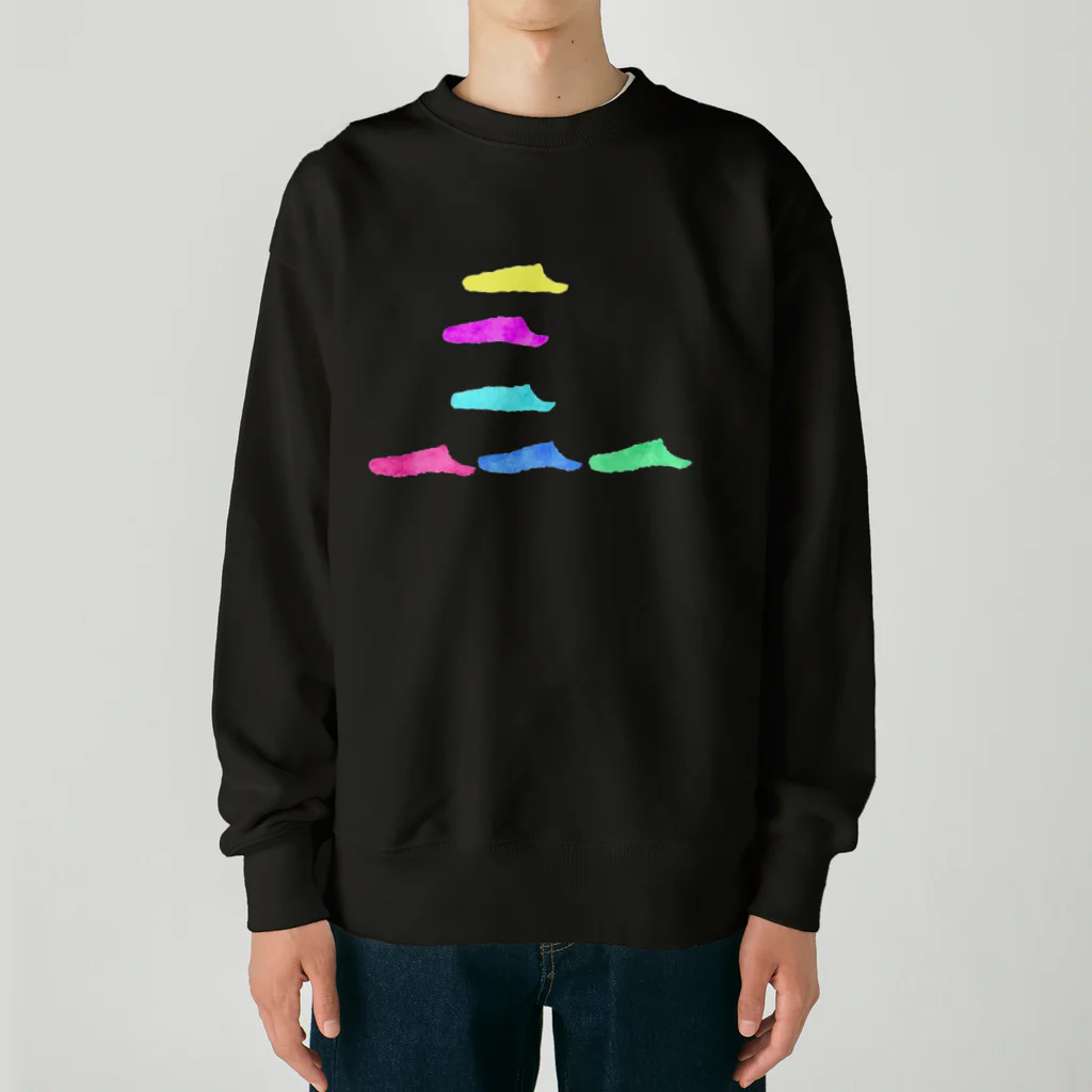 @taku coconeの@takuのイラストシリーズ　カラフルなシューズ Heavyweight Crew Neck Sweatshirt