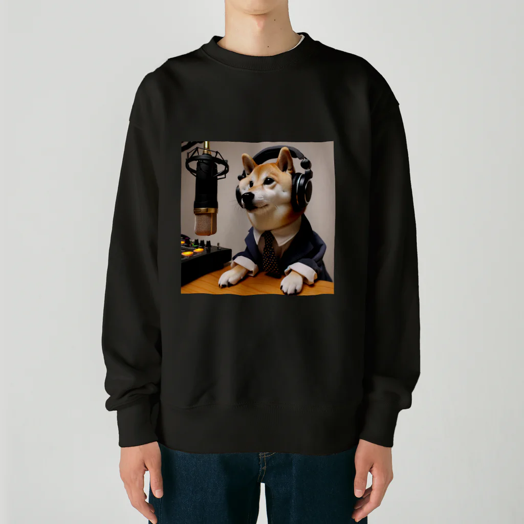 0416artの柴犬ラジオ Heavyweight Crew Neck Sweatshirt