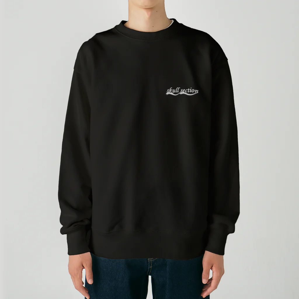 Skull sectionのバイクとガイコツ（黒メイン） Heavyweight Crew Neck Sweatshirt